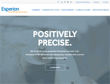 Tablet Screenshot of esperion.com